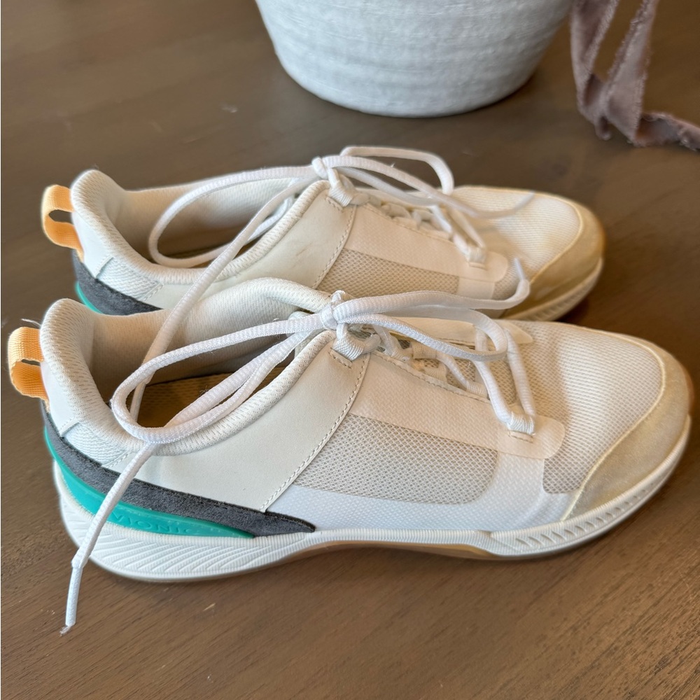 Vionic White and Teal Sneakers